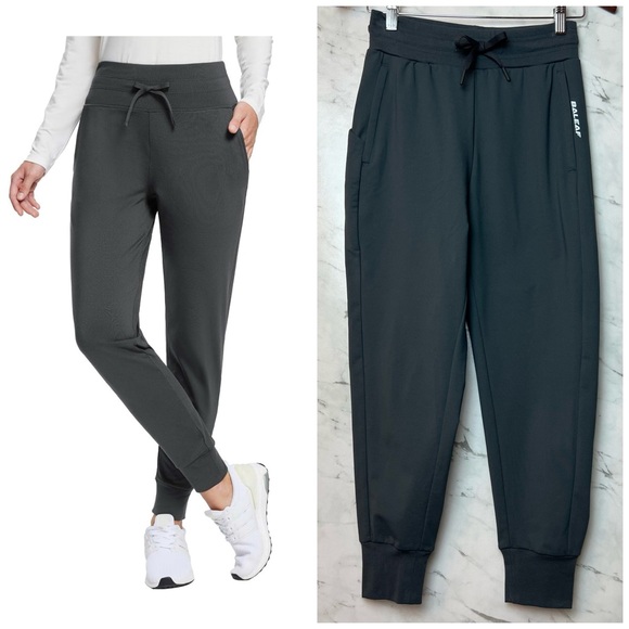 Baleaf Women’s Fleece Lined High Waist Water-Resistant Jogger Pants Grey XS P - Picture 13 of 13